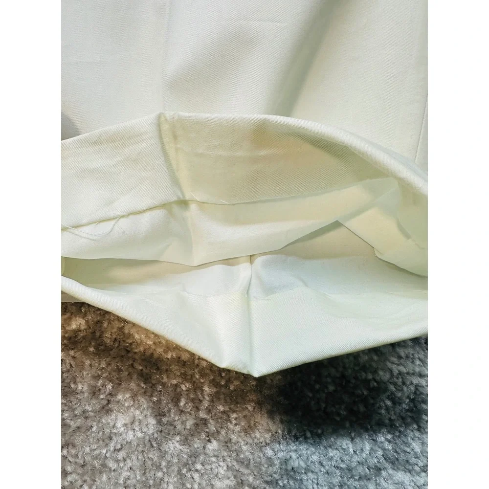 NOS Polo Ralph Lauren Dress Pants Men 36 White Made in Italy Cotton Cuffed Chino